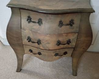 Rare find: Handmade Italian Walnut Burl small chest by Poltronieri Rolando,  (Find at $975- $2,000)... We will take best offer over $480.