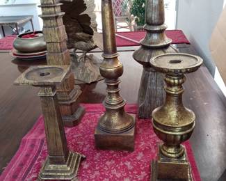 Set of five candle sticks. Sold individually or as a set.