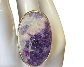 02 Sterling Silver Amethyst Ring