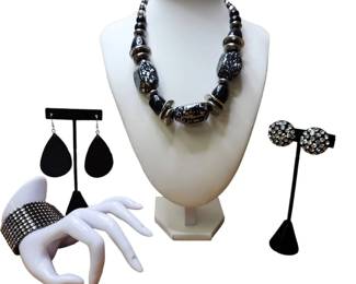 Black Silver Jewelry  Party Ready