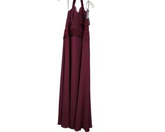 Burgundy Evening Gown Size 10  New