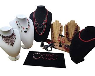 Burgundy Beauties Jewelry Lot