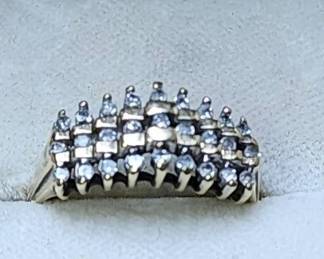 Diamond 10k Ring Little Over Half Carat 3.0 Grams