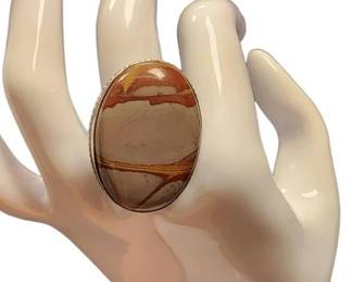 Fall Ring Sterling Silver Tested Gemstone 