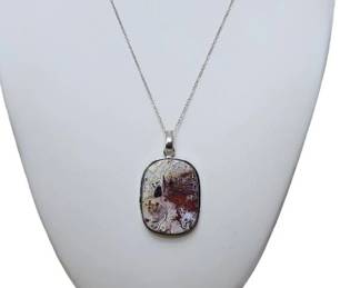 Laguna Lace Sterling Silver Necklace Tested Stone