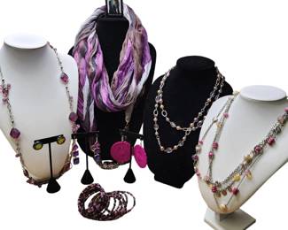 Jewelry Scarf Purple Jewelry Lot