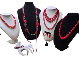 Radiant In Red Jewelry Lot