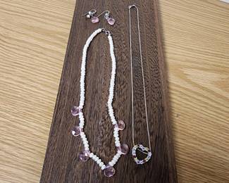 Sterling Pearls Box Chain  Tested Gemstone Heart