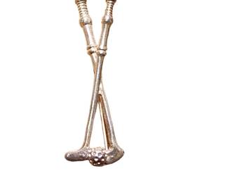 Vintage Sterling Golf Clubs Brooch 8.62 Grams