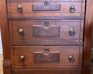 Walnut curio cabinet