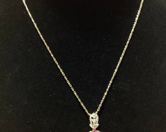 14KT YELLOW GOLD OPAL, SAPPHIRE & DIAMOND NECKLACE & PENDANT, 17.26ct OPAL, 18''L, 4.93ct SAPPHIRE, 1.5ct DIAMONDS, 19.7g,, AIGL APPRAISAL $26,282,