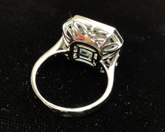 14KT GOLD AQUAMARINE & BLUE SAPPHIRE RING, 2.76ct AQUAMARINE, 2.79ct SAPPHIRE, SIZE 7, 6.5g, IAS APPRAISAL $8,160,