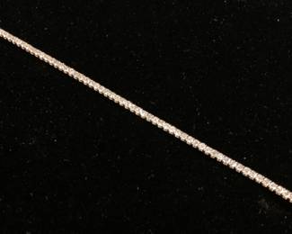 18KT GOLD & DIAMOND TENNIS BRACELET, 4.5ct DIAMONDS, 7''L, ESTIMATE REPLACEMENT APPRAISAL $9000,