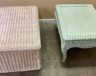 (2) WICKER COFFEE TABLES