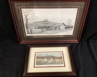 (2) DAVID E. DOSS SIGNED # PRINTS,