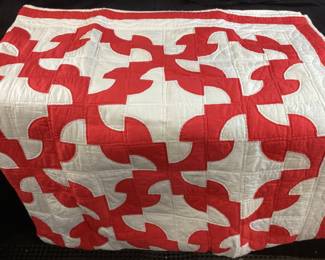 VINTAGE DRUNKARDS PATH HAND SEWN