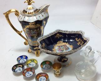 PORCELAIN BOWL, PITCHER