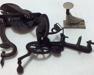 OLD CHERRY PITTER, APPLE PEELER, STAPLER