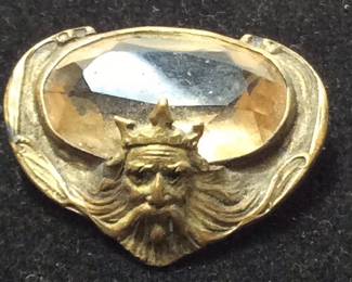 ART NOUVEAU POSEIDON BROOCH