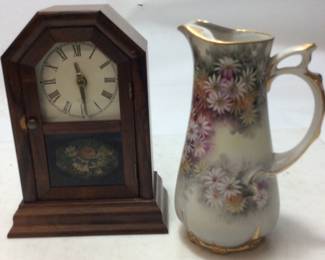 ANTIQUE VASE & CLOCK