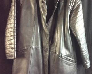 CHEETA B LEATHER COAT