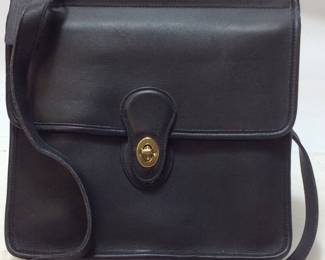 COACH NAVY SATCHEL HANDBAG