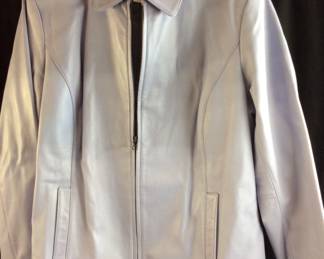 LIZ CLAIBORNE LEATHER JACKET LAVENDER