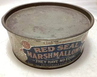 VTG. RED SEAL MARSHMALLOW TIN