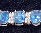 14KT WHITE GOLD AQUAMARINE & DIAMOND BRACELET 19.85ct AQUAMARINES, 1.66ct DIAMONDS, 19.4g GGA APPRAISAL $23,970,