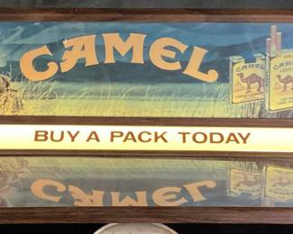 VTG. CAMEL LIGHT UP ADVERTISING SIGN