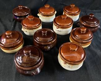 BROWN DRIP SOUP DISHES