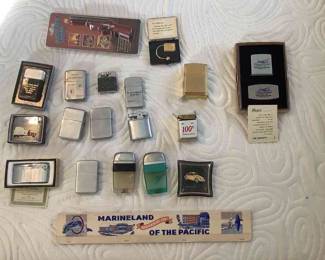 Collection Of Lighters And Matchbooks