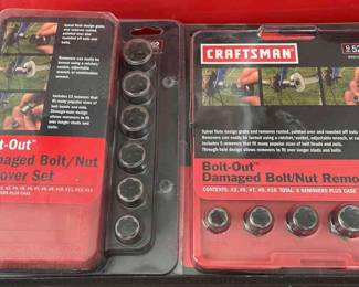 Craftsman Boltout Damaged Bolt nut Remover Set