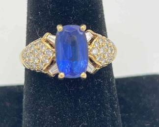 Tanzanite And Diamond Ring