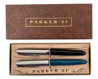2pc Vintage Parker “21" Fountain Pens
