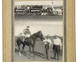 Signed 1943 Horse Racing Photograph
