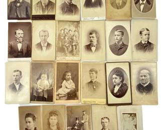 23pc. Antique Photograph Card Collection
