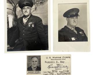 3pc U.S. Marine Russel D. May Photograph/ ID

