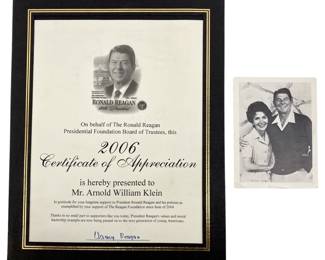 Signed Ronald Reagan Photograph with CoA

