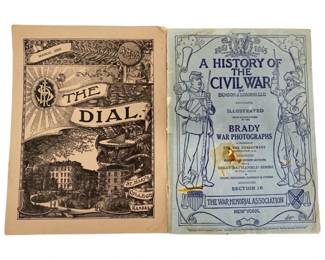 Antique "The Dial" & "A History of the Civil War"
