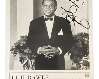 1993 Autographed Lou Rawls Photograph
