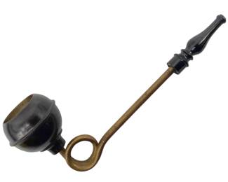 Vintage Brass Stemmed Estate Pipe
