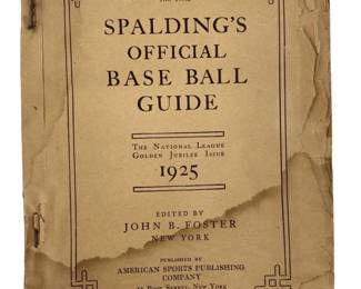 1925 “Spaulding’s Official Baseball Guide"
