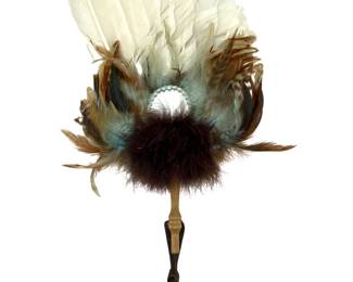 Native American Handheld Feather Mirror
