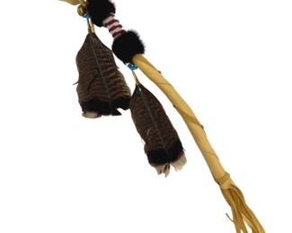 Raccoon Skull Ceremonial Dancing Stick
