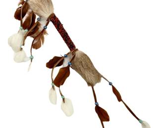 Navajo Ceremonial Rattle Dance Stick
