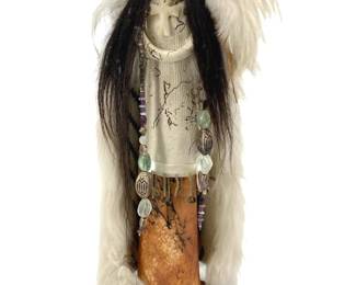 Native American Mixed Media Horsehair Art
