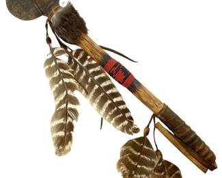 Signed Al Native American Stone Tomahawk
