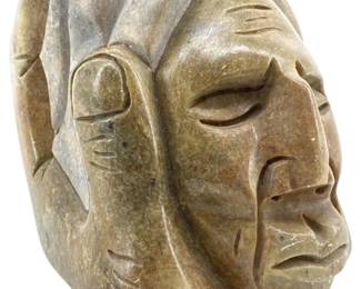 Signed Ha-Dje-He-Gwis Iroquois Soapstone Sculpture
