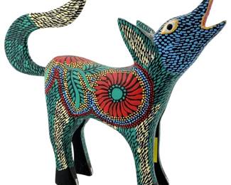 Signed Pepe Santiago Oaxaca Folk Art Dog Figure
